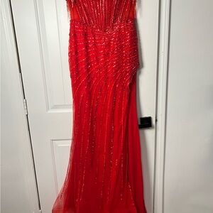 Stunning Red Beaded Gown
